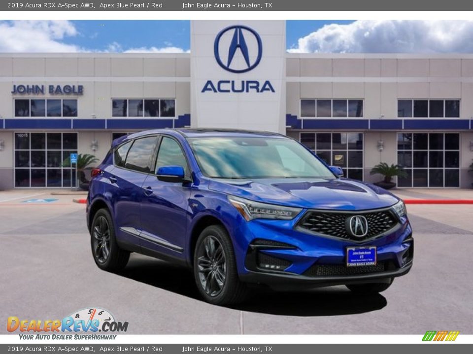 2019 Acura RDX A-Spec AWD Apex Blue Pearl / Red Photo #1