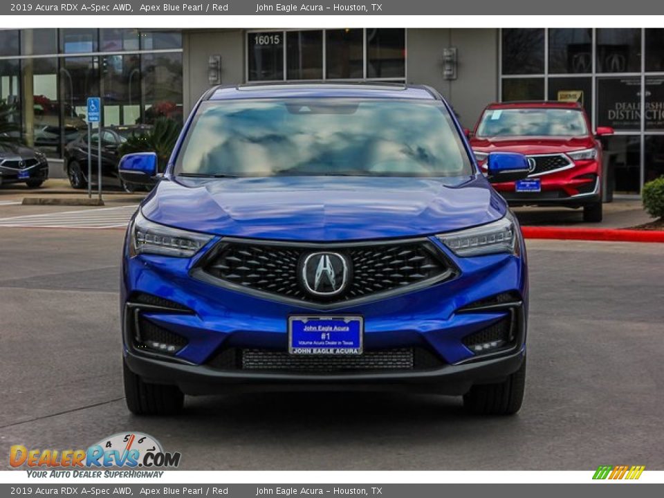 2019 Acura RDX A-Spec AWD Apex Blue Pearl / Red Photo #2