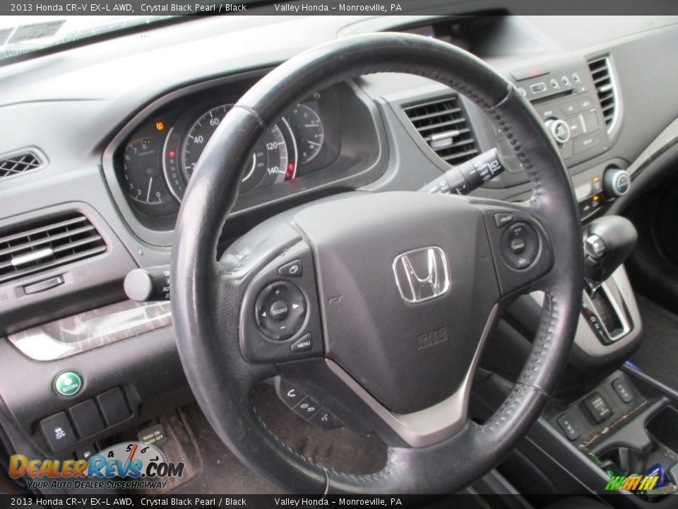 2013 Honda CR-V EX-L AWD Crystal Black Pearl / Black Photo #13