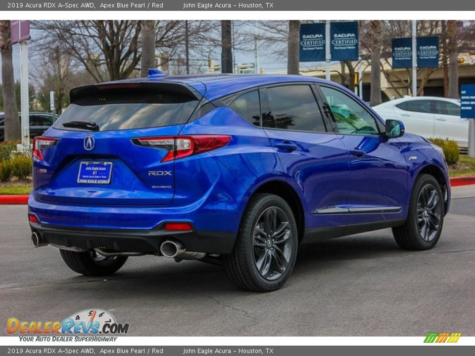 2019 Acura RDX A-Spec AWD Apex Blue Pearl / Red Photo #7