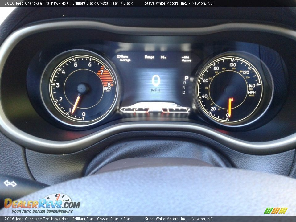 2016 Jeep Cherokee Trailhawk 4x4 Brilliant Black Crystal Pearl / Black Photo #19