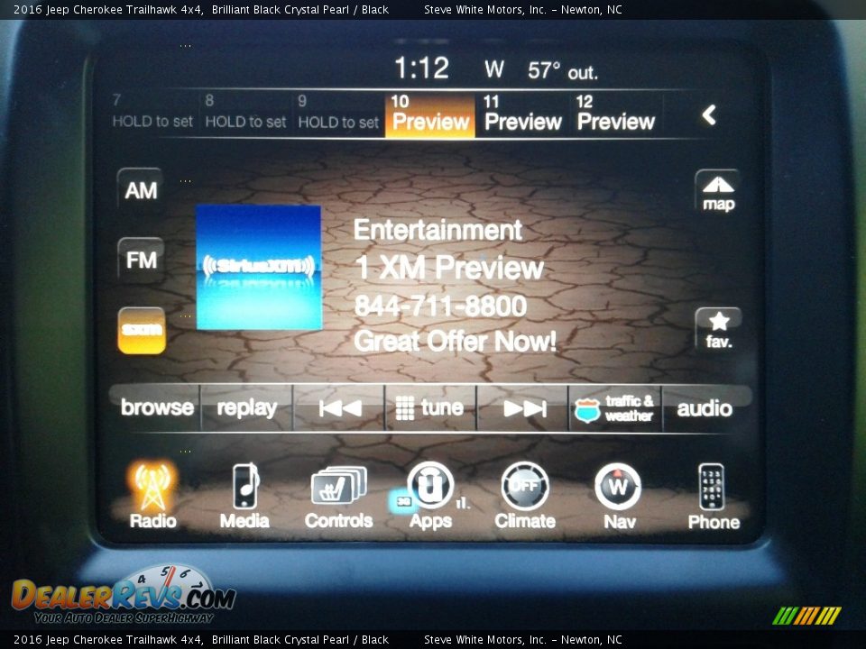 2016 Jeep Cherokee Trailhawk 4x4 Brilliant Black Crystal Pearl / Black Photo #21