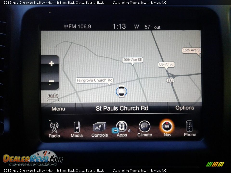 2016 Jeep Cherokee Trailhawk 4x4 Brilliant Black Crystal Pearl / Black Photo #24