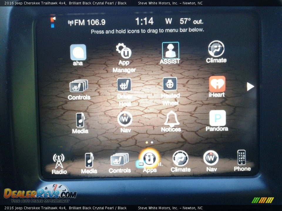 2016 Jeep Cherokee Trailhawk 4x4 Brilliant Black Crystal Pearl / Black Photo #26