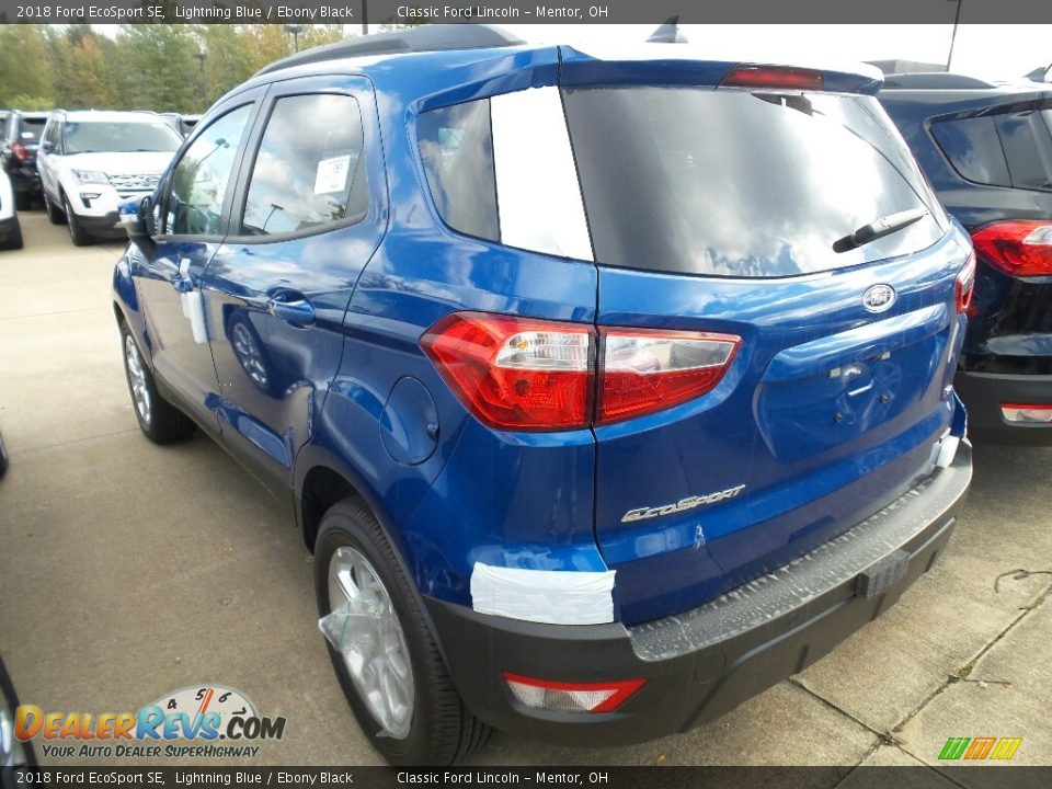 2018 Ford EcoSport SE Lightning Blue / Ebony Black Photo #3