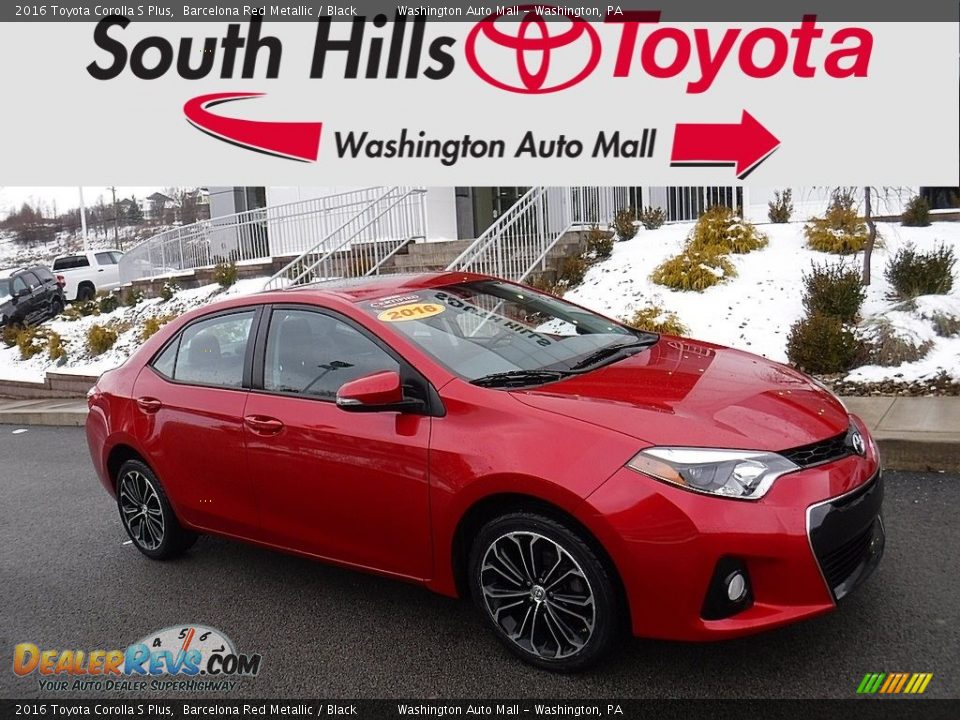 2016 Toyota Corolla S Plus Barcelona Red Metallic / Black Photo #1