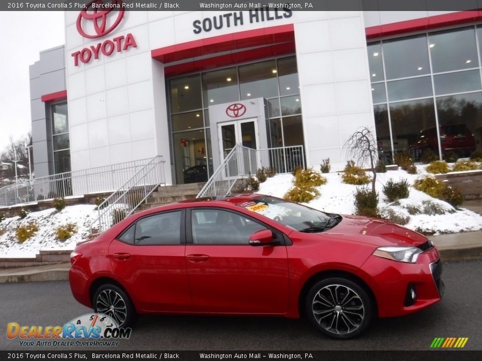 2016 Toyota Corolla S Plus Barcelona Red Metallic / Black Photo #2
