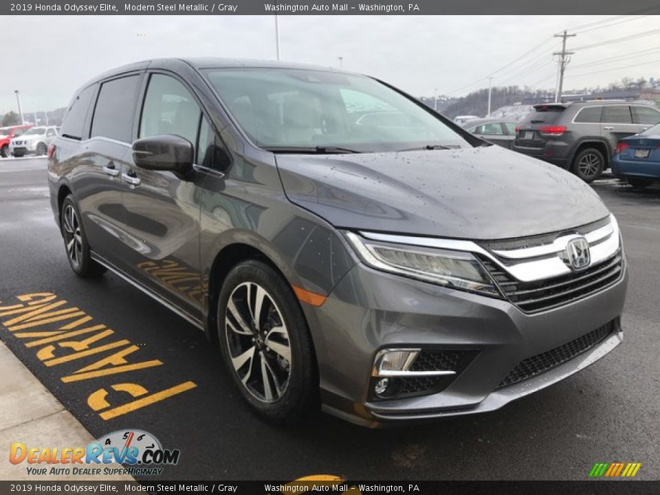 2019 Honda Odyssey Elite Modern Steel Metallic / Gray Photo #5