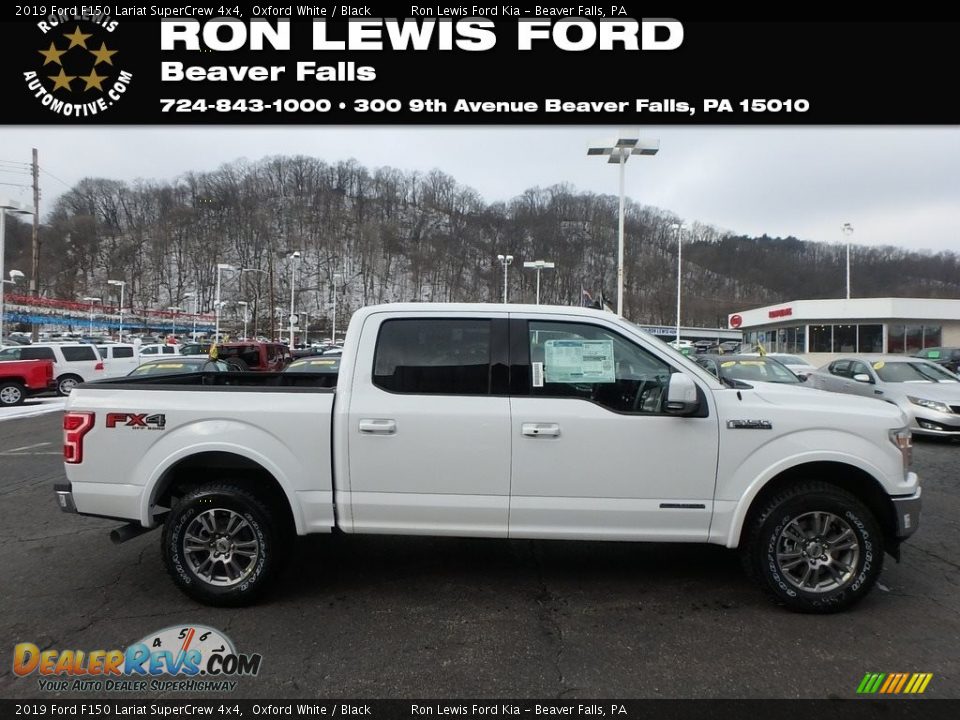 2019 Ford F150 Lariat SuperCrew 4x4 Oxford White / Black Photo #1
