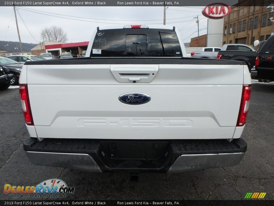 2019 Ford F150 Lariat SuperCrew 4x4 Oxford White / Black Photo #3