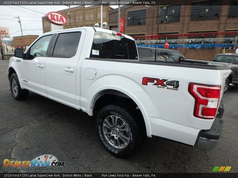 2019 Ford F150 Lariat SuperCrew 4x4 Oxford White / Black Photo #4