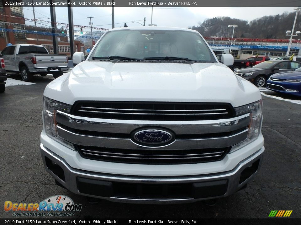 2019 Ford F150 Lariat SuperCrew 4x4 Oxford White / Black Photo #7