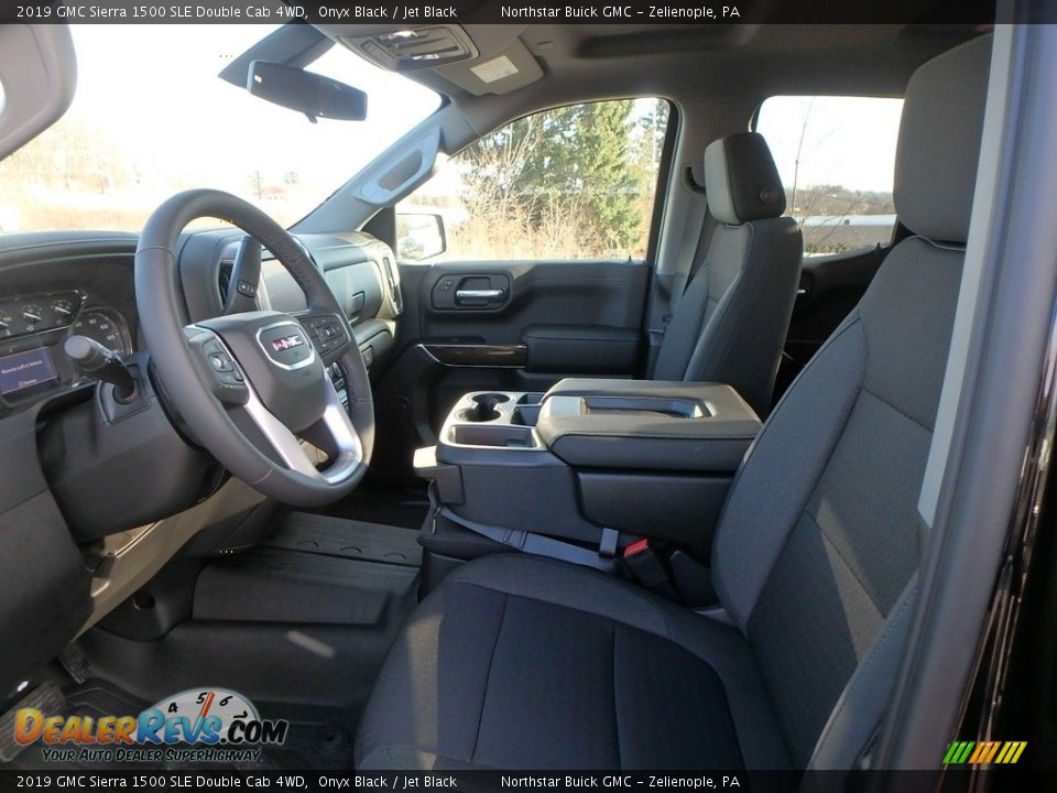 Front Seat of 2019 GMC Sierra 1500 SLE Double Cab 4WD Photo #10