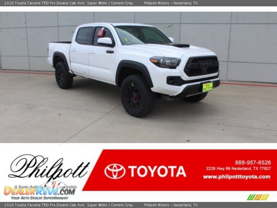2019 Toyota Tacoma TRD Pro Double Cab 4x4 Super White / Cement Gray Photo #1
