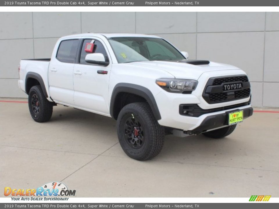2019 Toyota Tacoma TRD Pro Double Cab 4x4 Super White / Cement Gray Photo #2