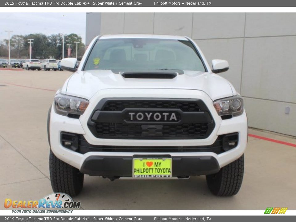 2019 Toyota Tacoma TRD Pro Double Cab 4x4 Super White / Cement Gray Photo #3