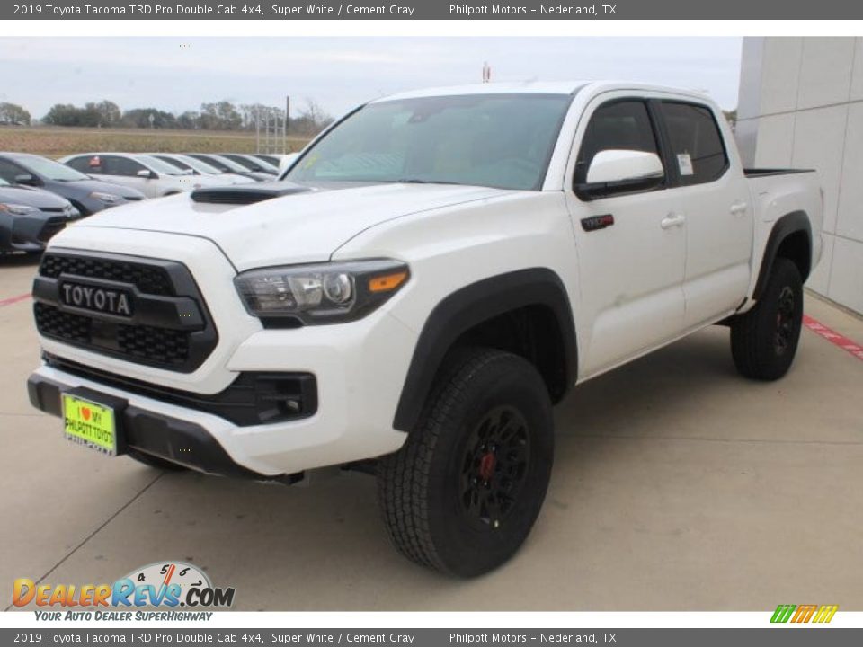2019 Toyota Tacoma TRD Pro Double Cab 4x4 Super White / Cement Gray Photo #4