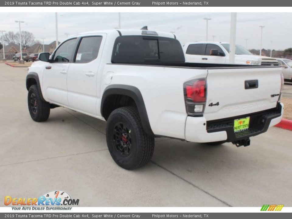 2019 Toyota Tacoma TRD Pro Double Cab 4x4 Super White / Cement Gray Photo #6