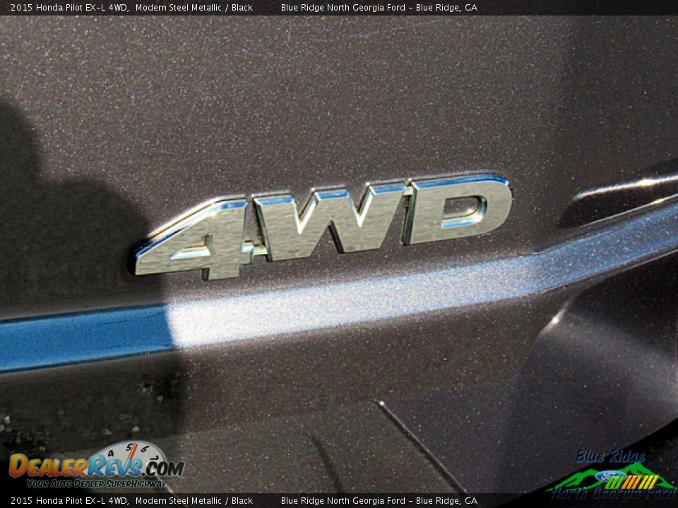 2015 Honda Pilot EX-L 4WD Modern Steel Metallic / Black Photo #32
