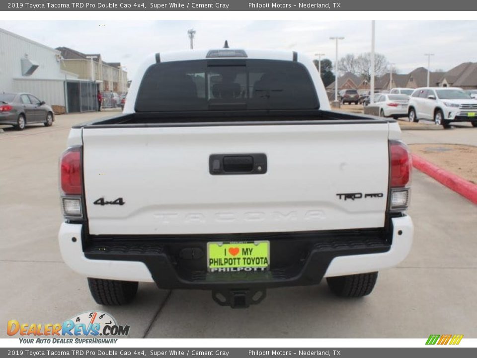 2019 Toyota Tacoma TRD Pro Double Cab 4x4 Super White / Cement Gray Photo #7