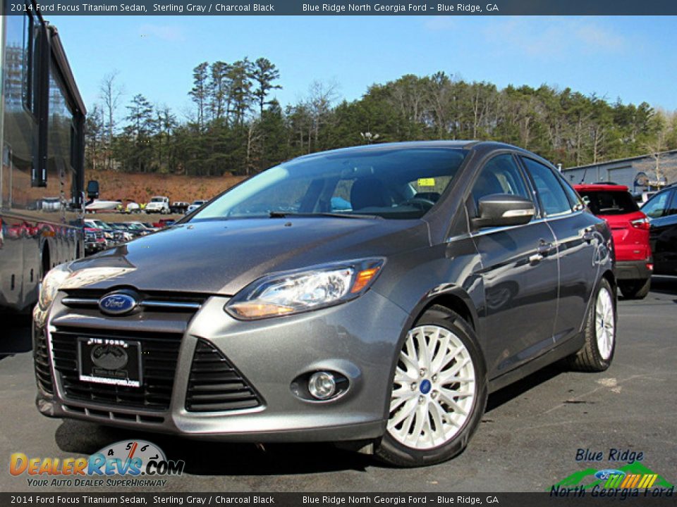2014 Ford Focus Titanium Sedan Sterling Gray / Charcoal Black Photo #1