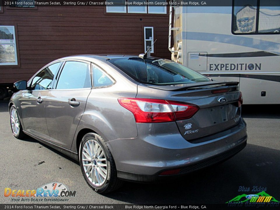 2014 Ford Focus Titanium Sedan Sterling Gray / Charcoal Black Photo #3