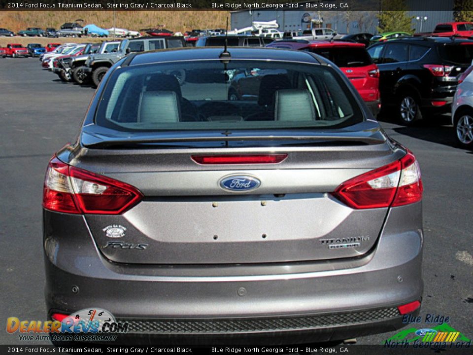 2014 Ford Focus Titanium Sedan Sterling Gray / Charcoal Black Photo #4