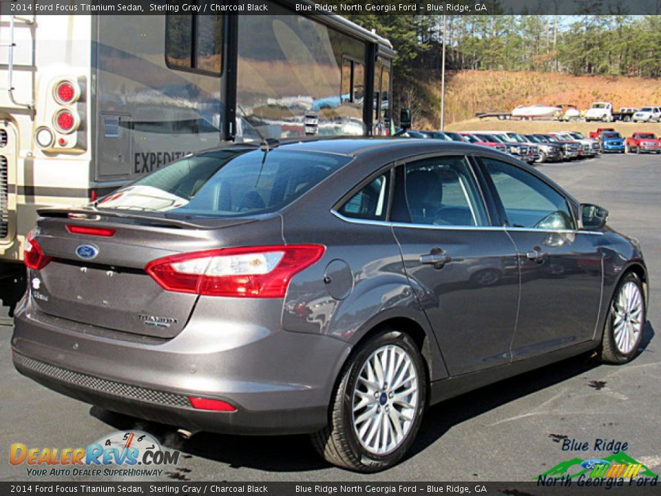 2014 Ford Focus Titanium Sedan Sterling Gray / Charcoal Black Photo #5