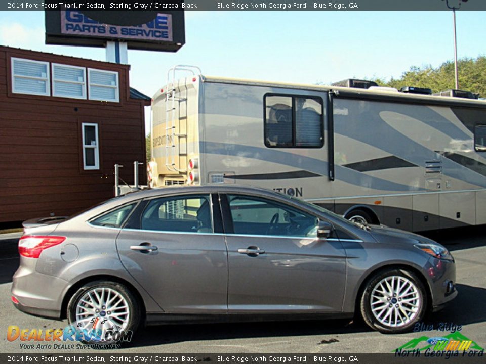 2014 Ford Focus Titanium Sedan Sterling Gray / Charcoal Black Photo #6