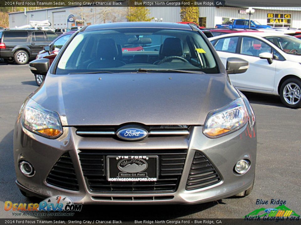 2014 Ford Focus Titanium Sedan Sterling Gray / Charcoal Black Photo #8