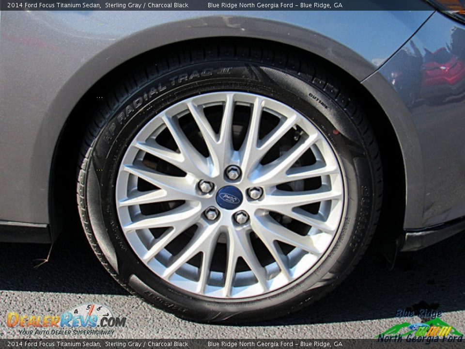 2014 Ford Focus Titanium Sedan Sterling Gray / Charcoal Black Photo #9
