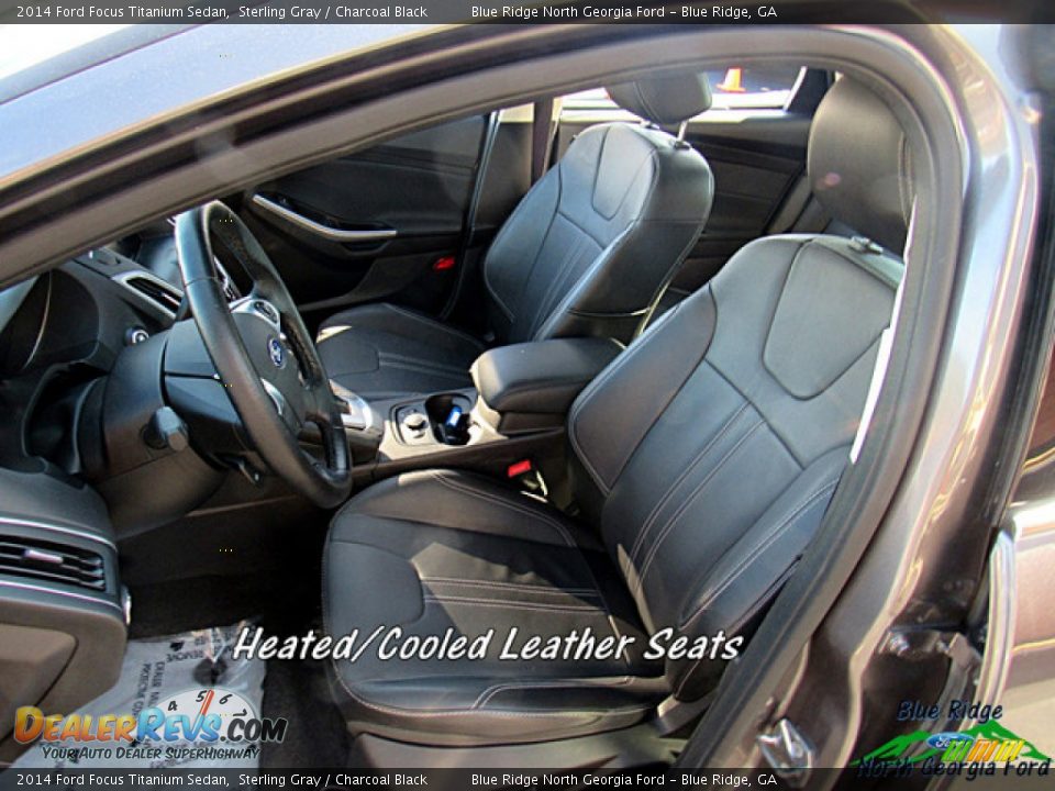 2014 Ford Focus Titanium Sedan Sterling Gray / Charcoal Black Photo #10