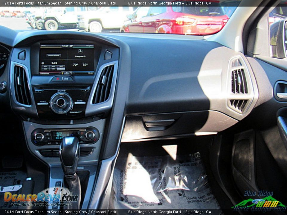 2014 Ford Focus Titanium Sedan Sterling Gray / Charcoal Black Photo #16