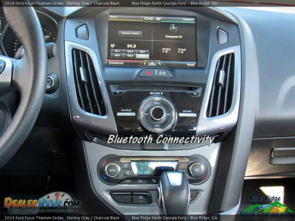 2014 Ford Focus Titanium Sedan Sterling Gray / Charcoal Black Photo #18