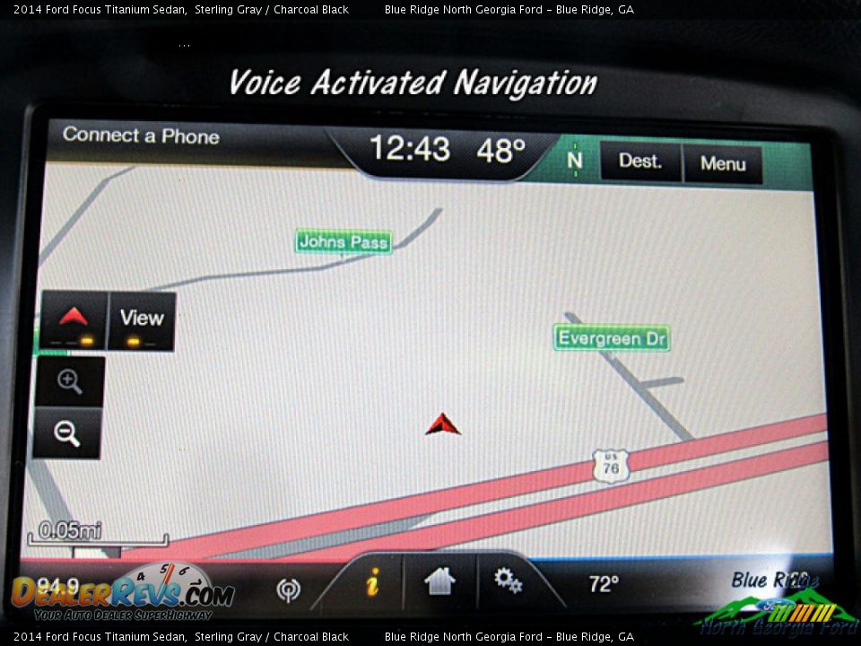 2014 Ford Focus Titanium Sedan Sterling Gray / Charcoal Black Photo #21