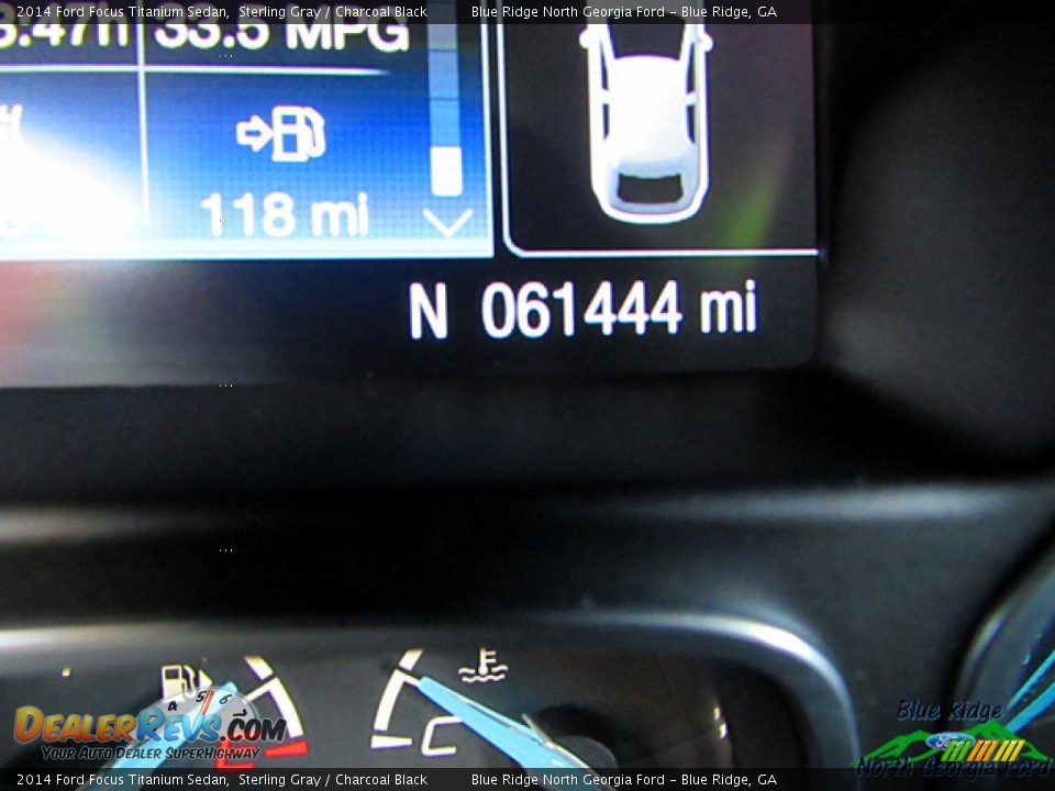 2014 Ford Focus Titanium Sedan Sterling Gray / Charcoal Black Photo #24