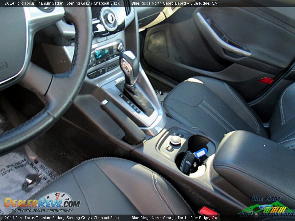 2014 Ford Focus Titanium Sedan Sterling Gray / Charcoal Black Photo #25