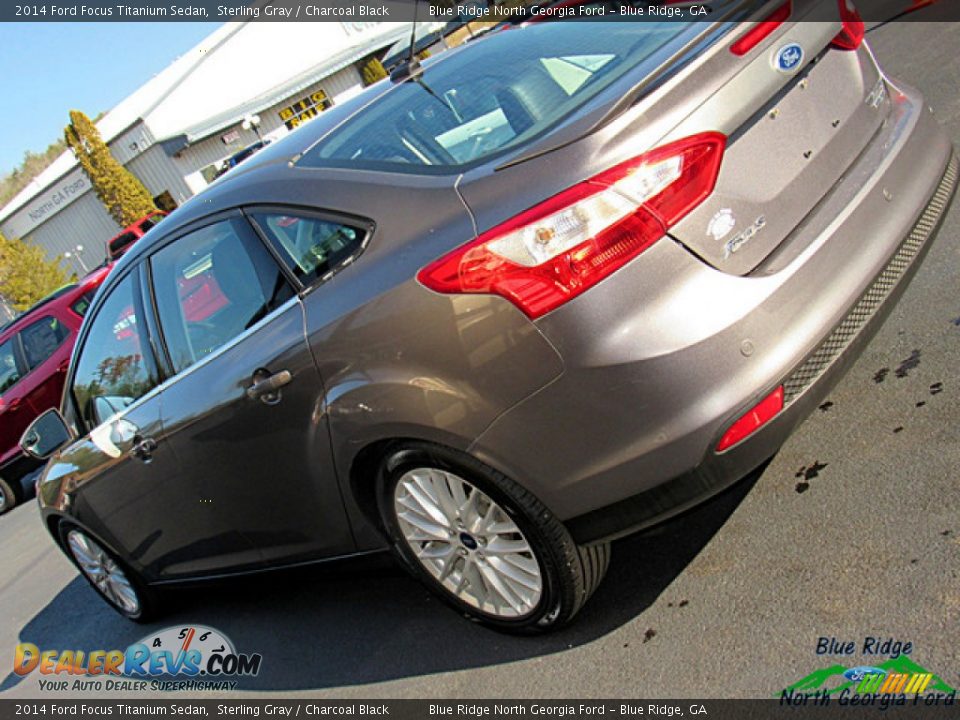 2014 Ford Focus Titanium Sedan Sterling Gray / Charcoal Black Photo #34