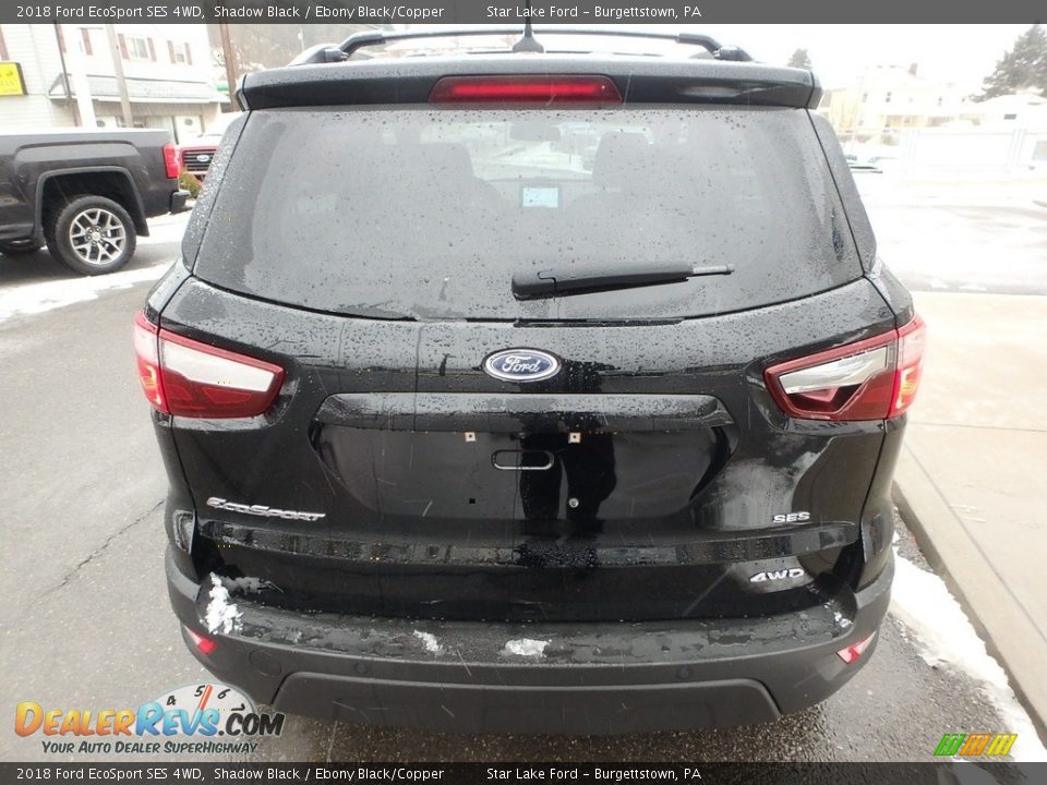 2018 Ford EcoSport SES 4WD Shadow Black / Ebony Black/Copper Photo #6
