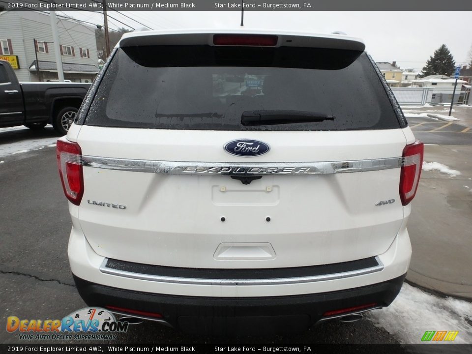 2019 Ford Explorer Limited 4WD White Platinum / Medium Black Photo #6