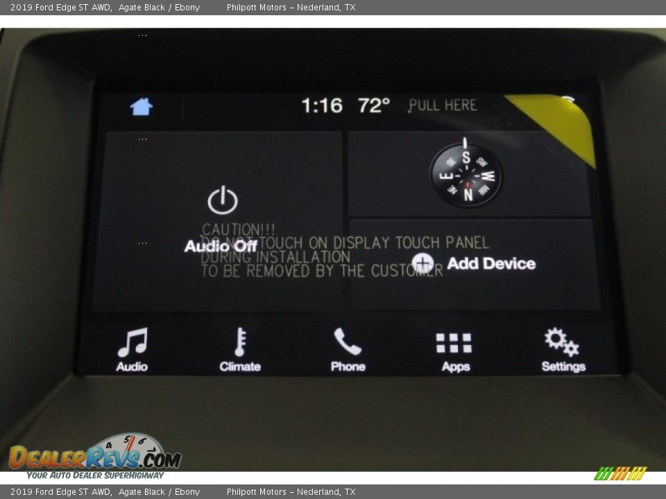 2019 Ford Edge ST AWD Agate Black / Ebony Photo #11