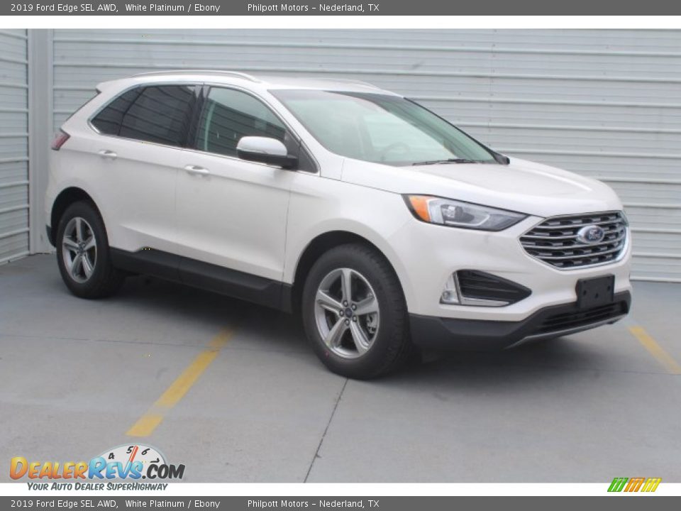 2019 Ford Edge SEL AWD White Platinum / Ebony Photo #2