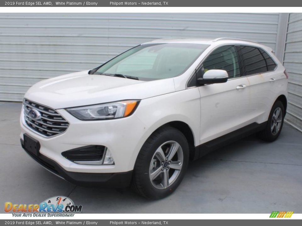 2019 Ford Edge SEL AWD White Platinum / Ebony Photo #4