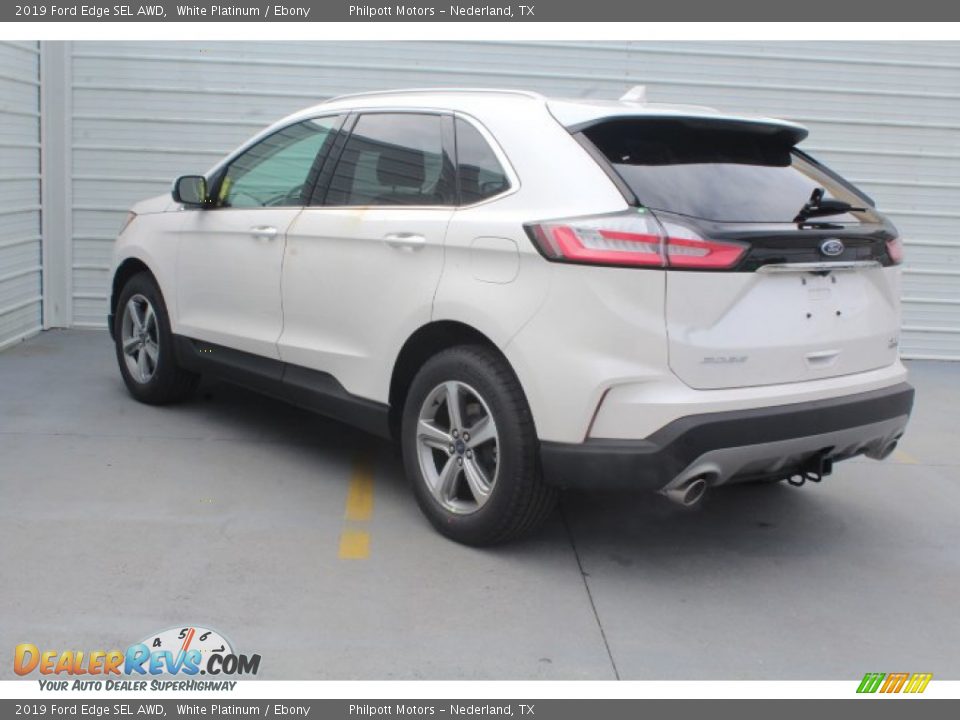 2019 Ford Edge SEL AWD White Platinum / Ebony Photo #6