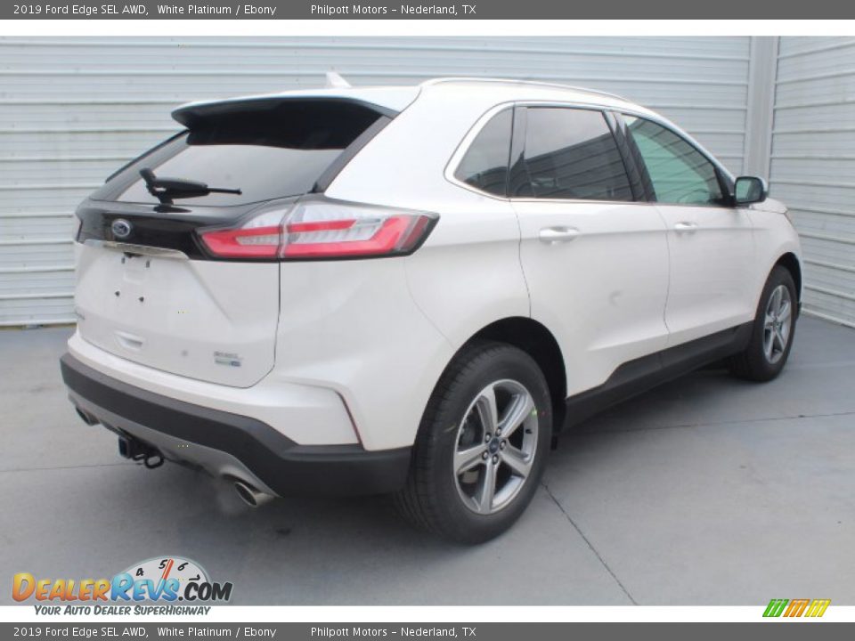 2019 Ford Edge SEL AWD White Platinum / Ebony Photo #8