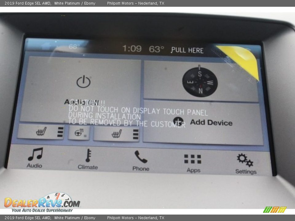 2019 Ford Edge SEL AWD White Platinum / Ebony Photo #12