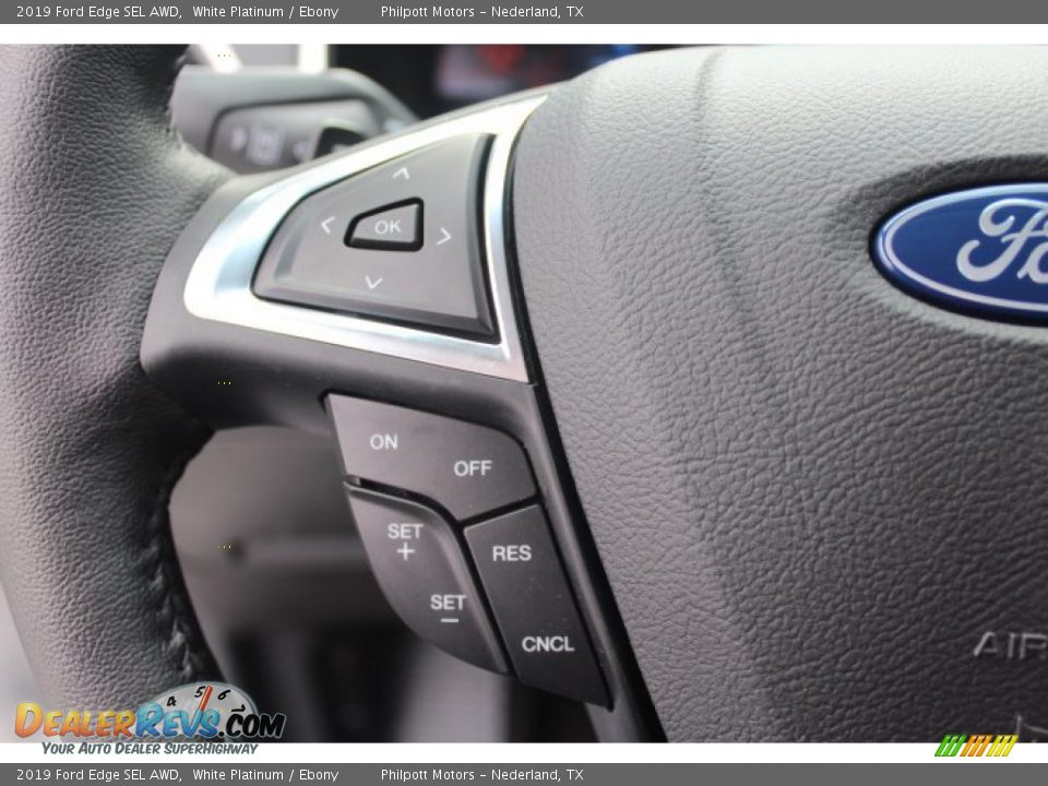 2019 Ford Edge SEL AWD White Platinum / Ebony Photo #16