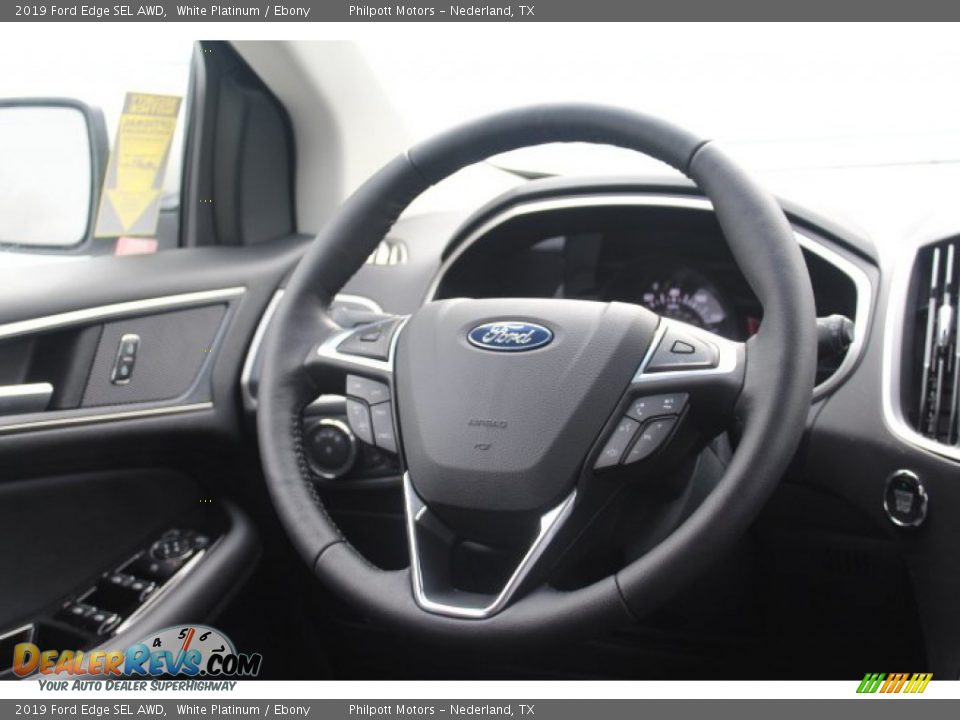 2019 Ford Edge SEL AWD White Platinum / Ebony Photo #21