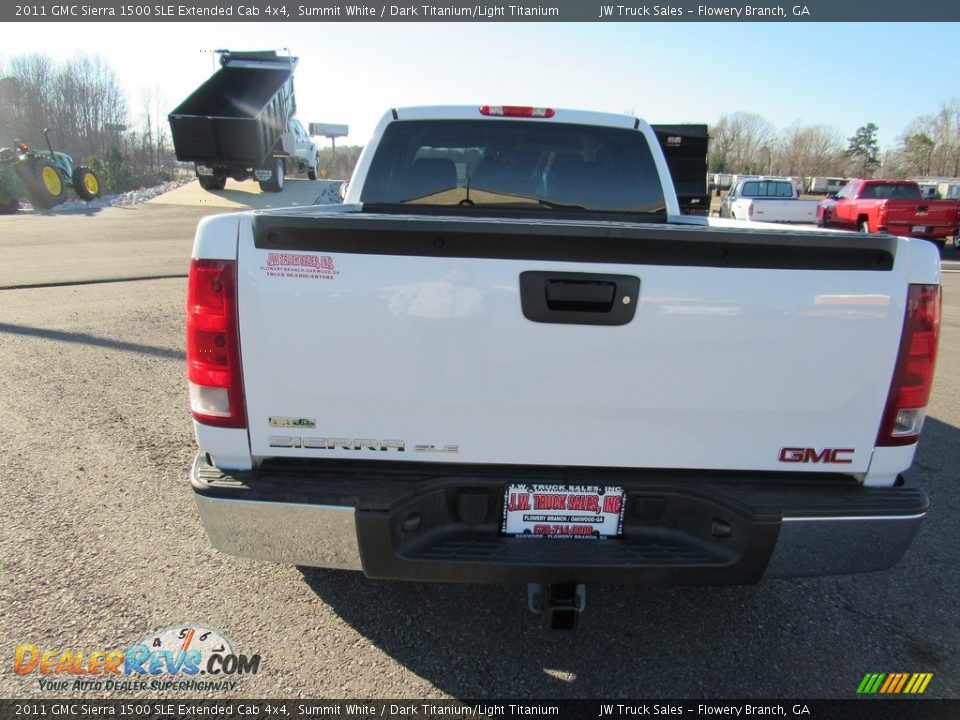 2011 GMC Sierra 1500 SLE Extended Cab 4x4 Summit White / Dark Titanium/Light Titanium Photo #4