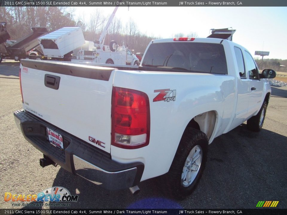 2011 GMC Sierra 1500 SLE Extended Cab 4x4 Summit White / Dark Titanium/Light Titanium Photo #5